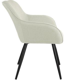 Tectake 2 Chaises Marilyn aspect lin noir  