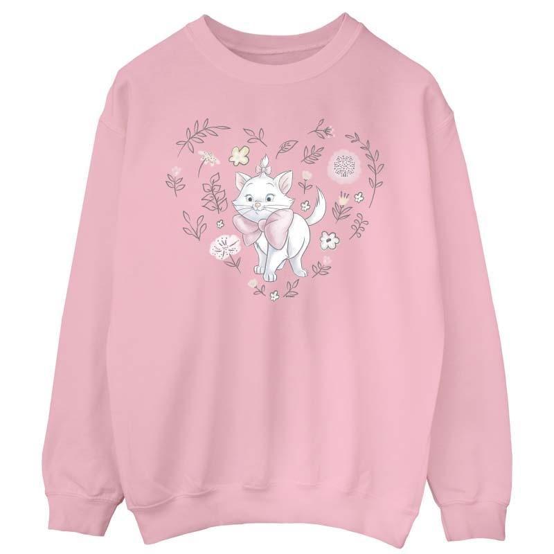 Image of The Aristocats Marie Heart Sweatshirt Unisex Pink 104