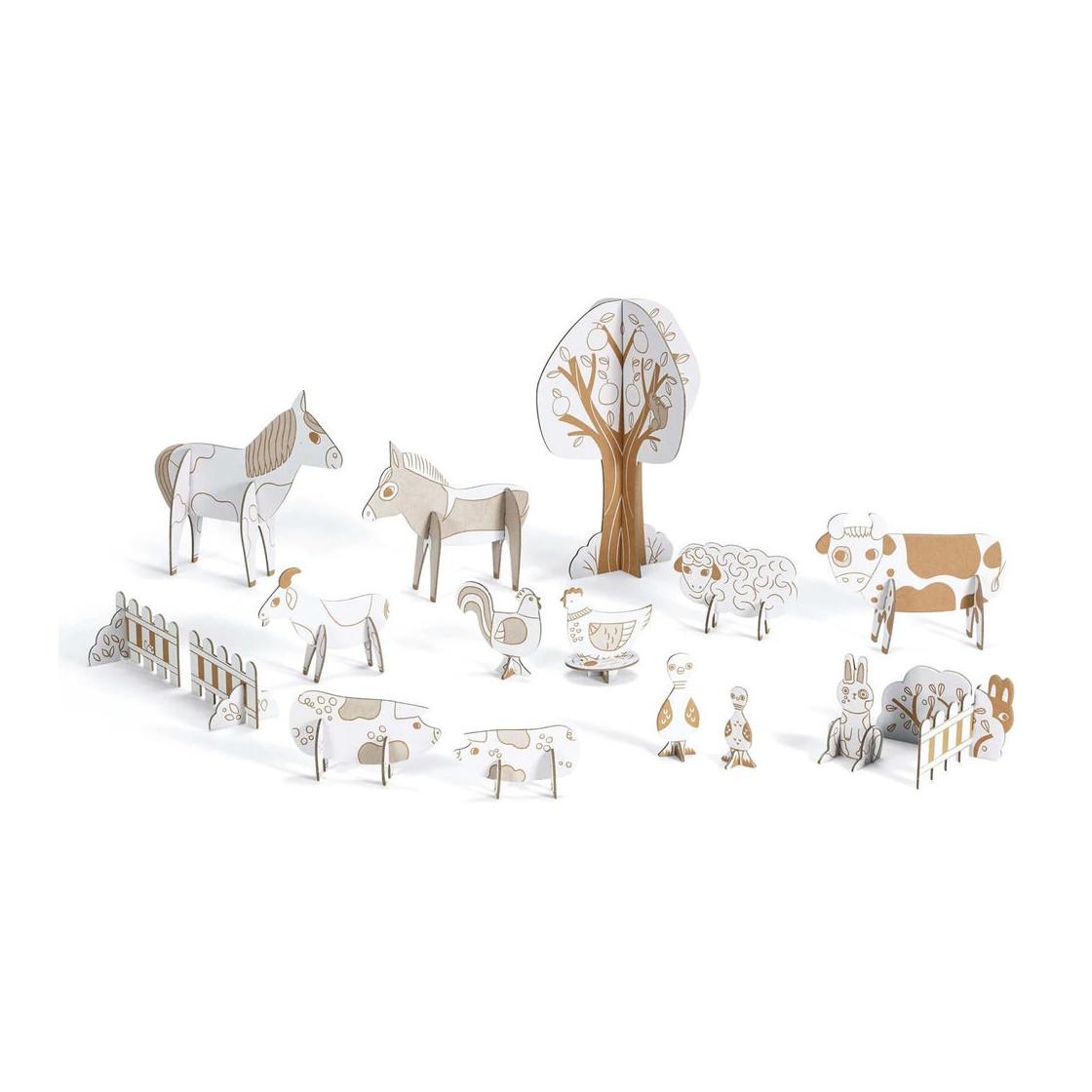 Image of Kreativ 3D Bau- & Malset Bauernhof Weiss