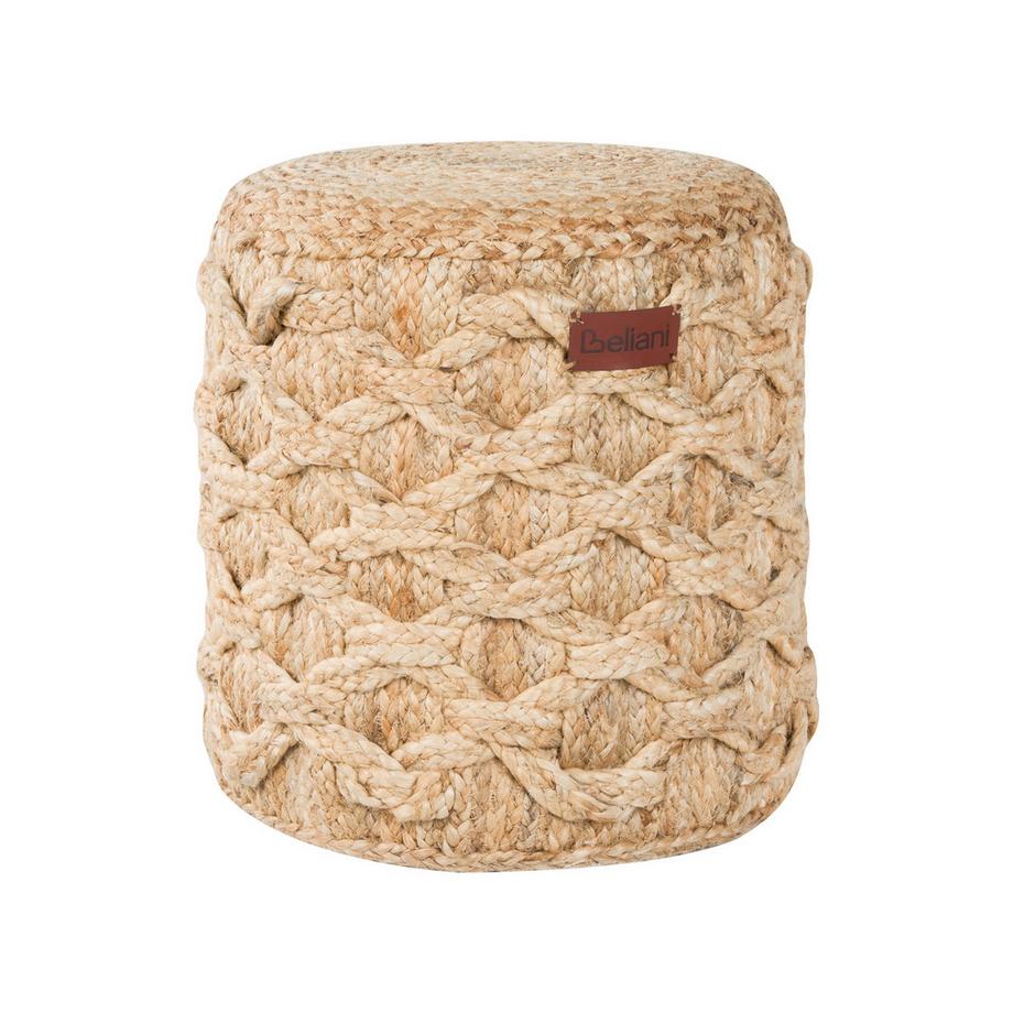 Beliani Pouf en Jute Boho TURKAN  
