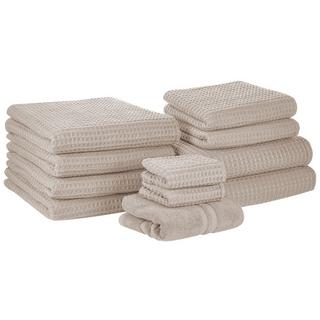 Beliani Lot de 11 serviettes en Coton AREORA  