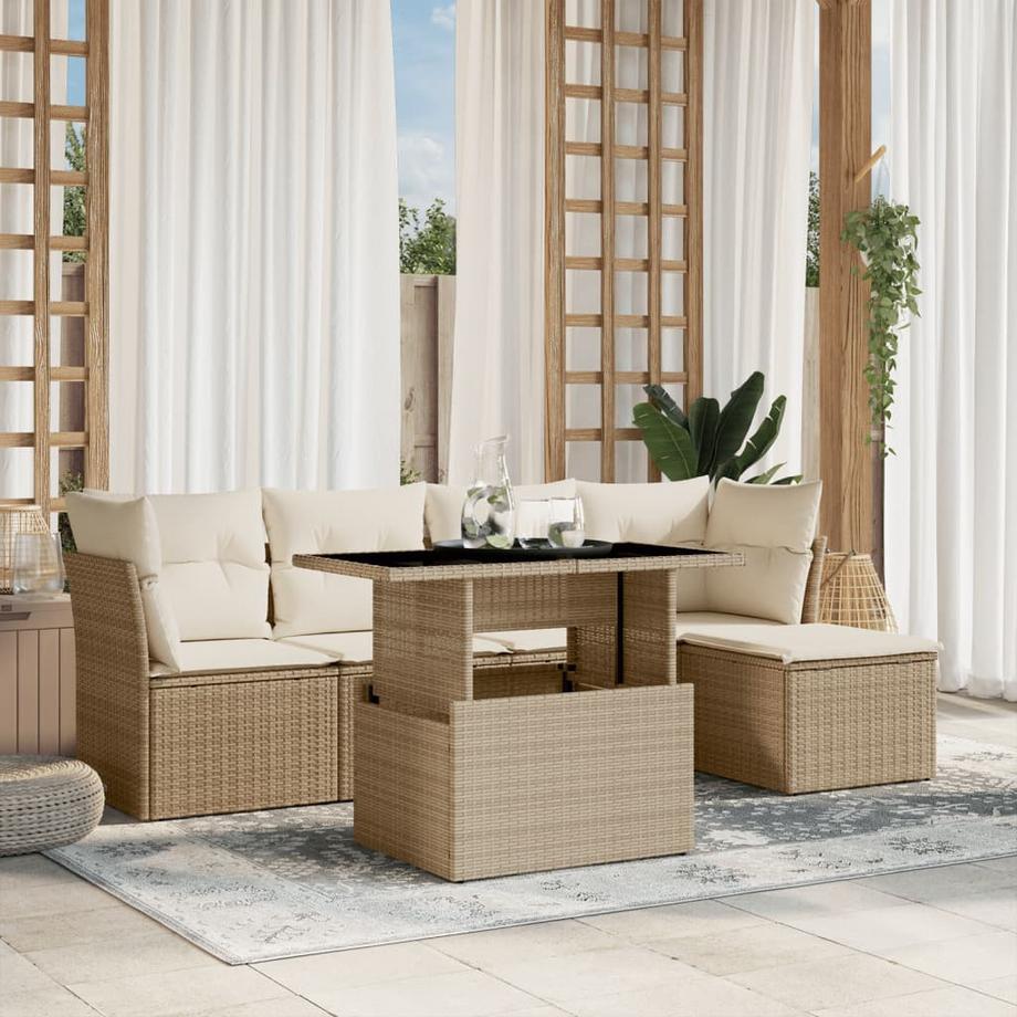 VidaXL set divano da giardino Polirattan  