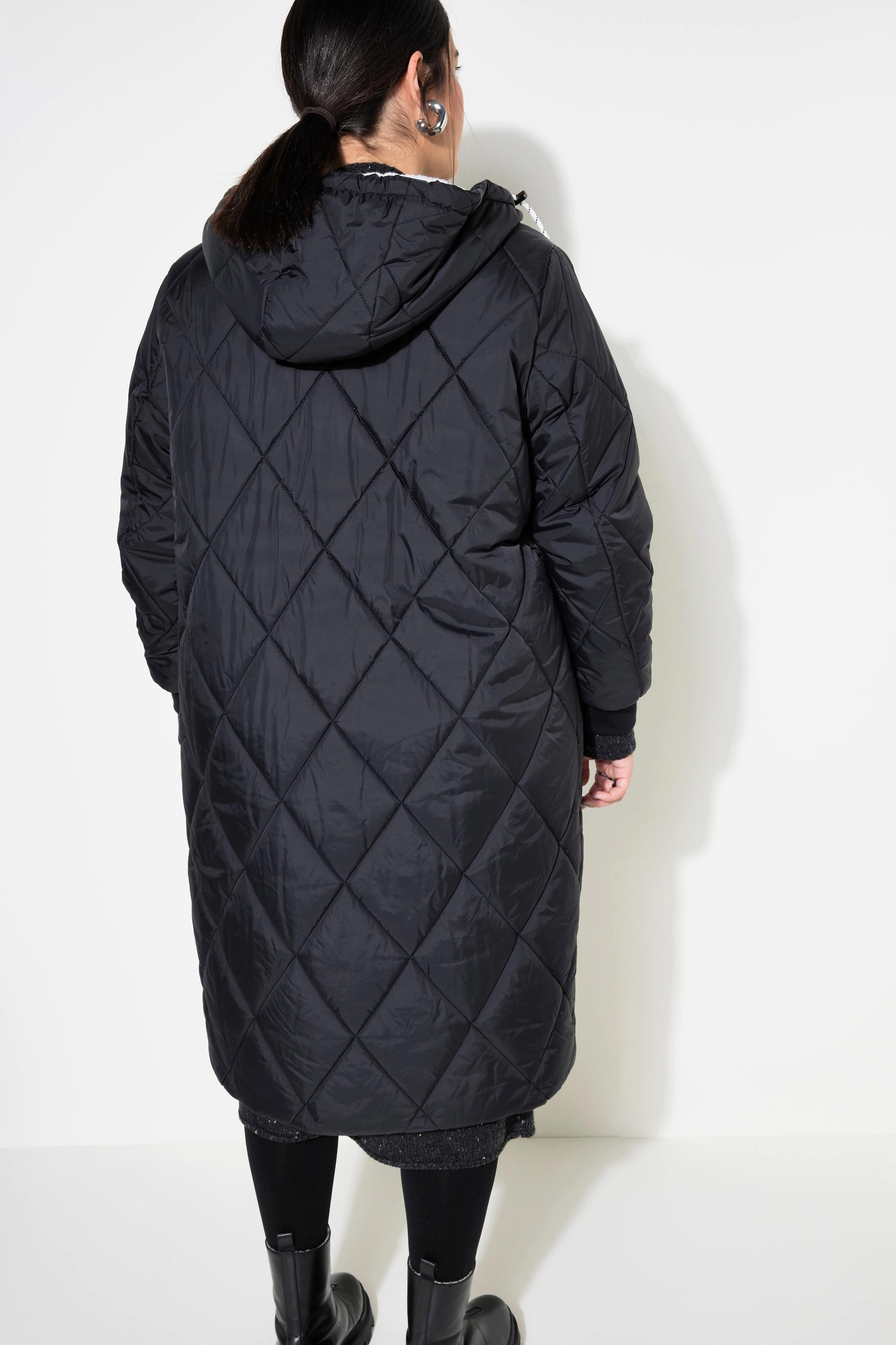 Studio Untold Cappotto Trapuntato Loose Shape Cappuccio Cerniera a Doppio Cursore Maniche Lunghe  