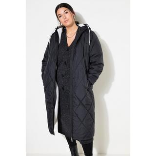 Studio Untold Cappotto Trapuntato Loose Shape Cappuccio Cerniera a Doppio Cursore Maniche Lunghe  