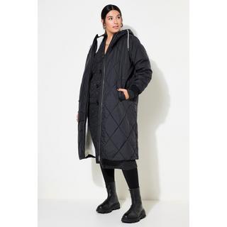 Studio Untold Cappotto Trapuntato Loose Shape Cappuccio Cerniera a Doppio Cursore Maniche Lunghe  