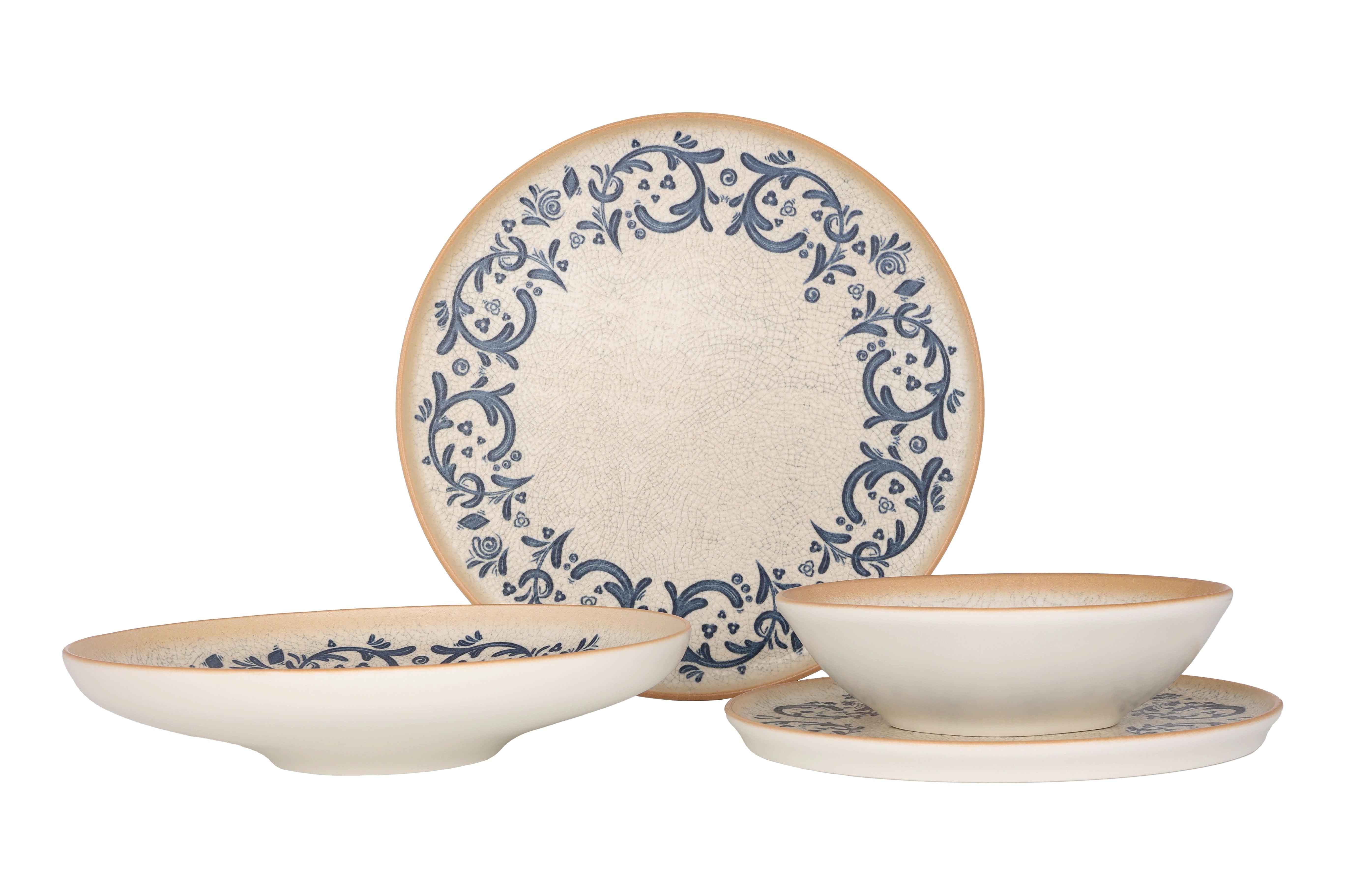 Image of Geschirrset - Viento - 24 Teilig - 6 Personen - Porzellan Unisex Multicolor ONE SIZE