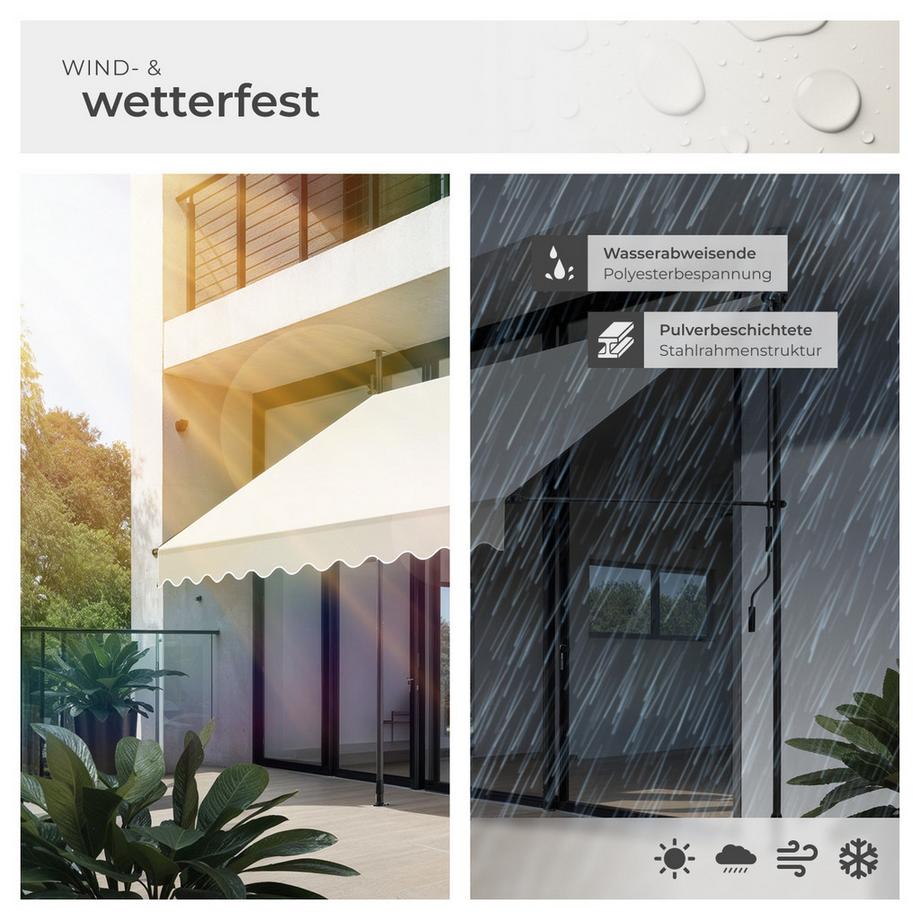 Tectake Store à pince sans perçage  avec manivelle  