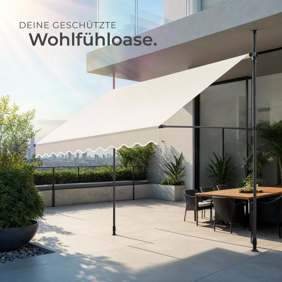 Tectake Store à pince sans perçage  avec manivelle  