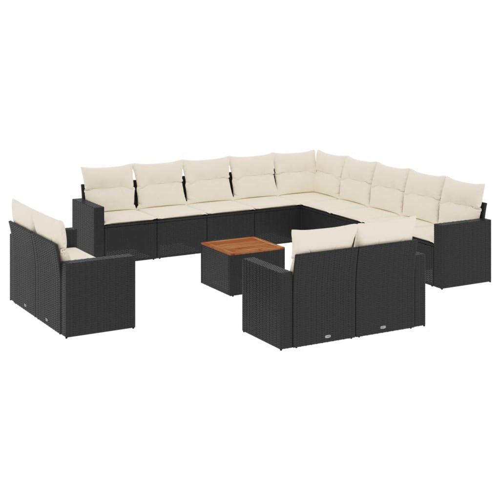 VidaXL set divano da giardino Polirattan  