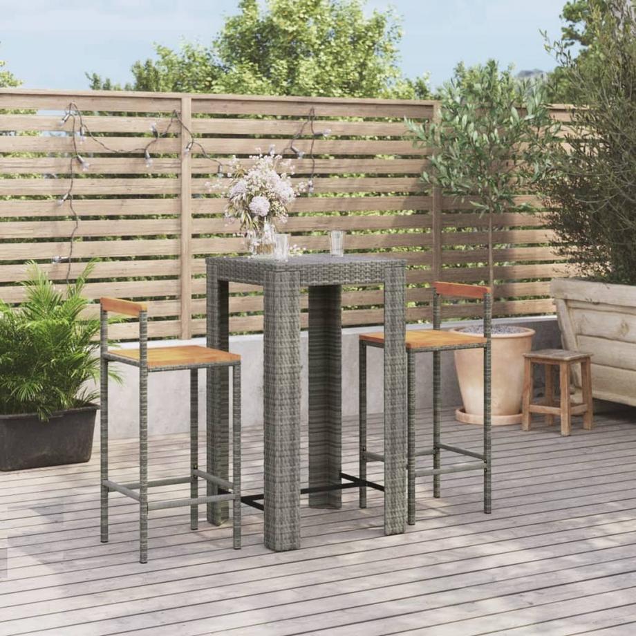 VidaXL Gartenbar set poly-rattan  