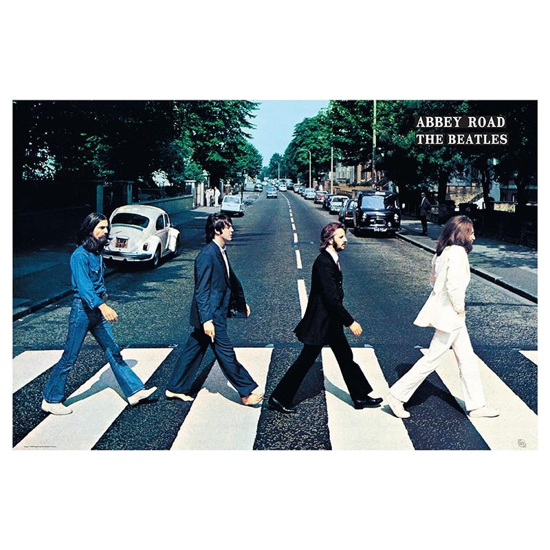 Image of Poster - Gerollt und mit Folie versehen - The Beatles - Abbey Road Poster - Gerollt und mit Folie versehen - The Beatles - Abbey Road