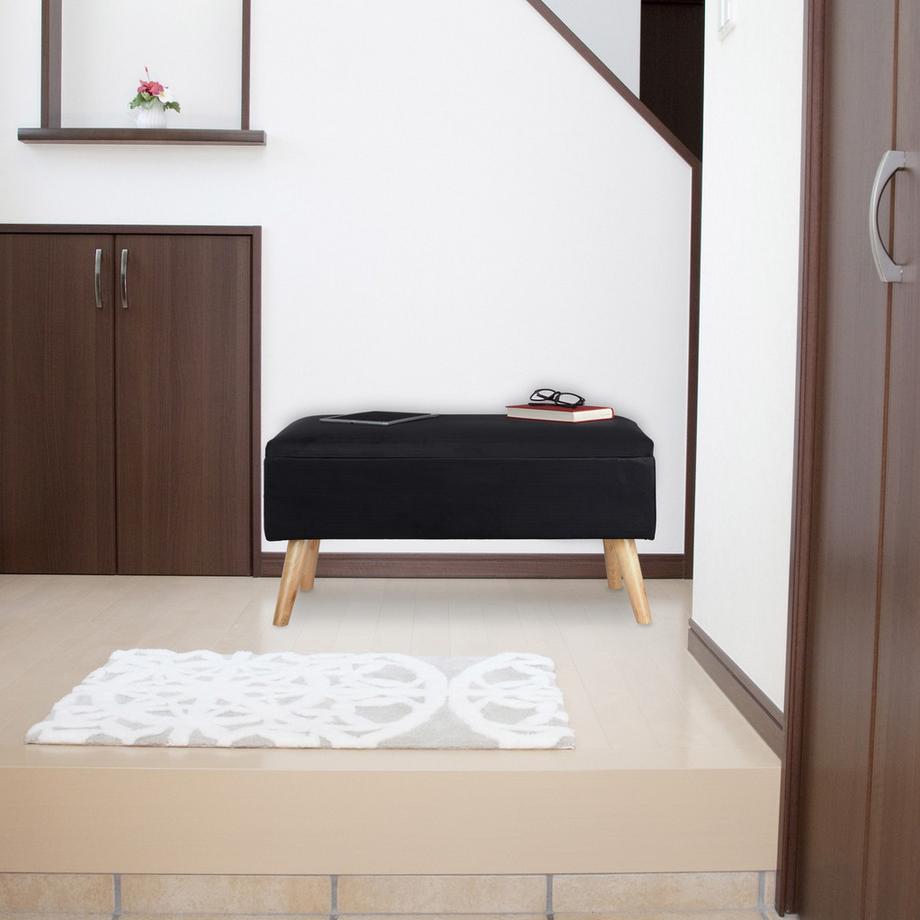 Northio Banc de rangement en velours  