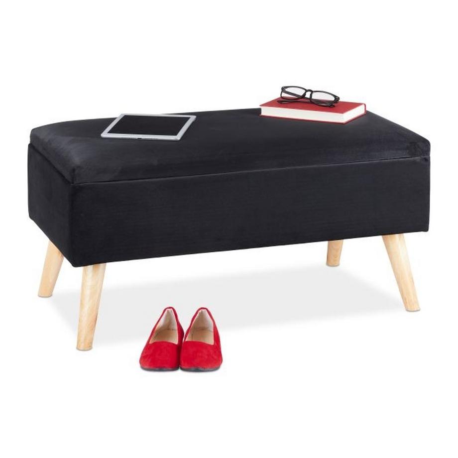 Northio Banc de rangement en velours  