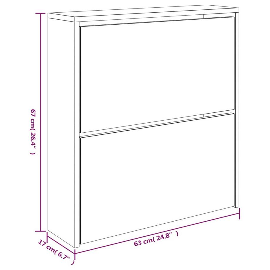 VidaXL Armoire à chaussures bois d'ingénierie  