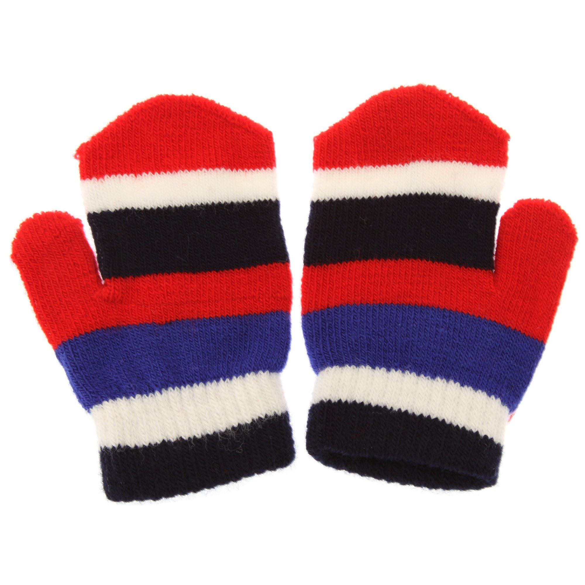 Image of Winter Handschuhe Magic Mit Streifen Unisex Rot Bunt ONE SIZE