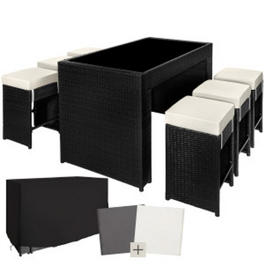 Aluminium Rattan Barset Ibiza wetterfest und UV-beständig Dicke der Sitzpolster 10 cm