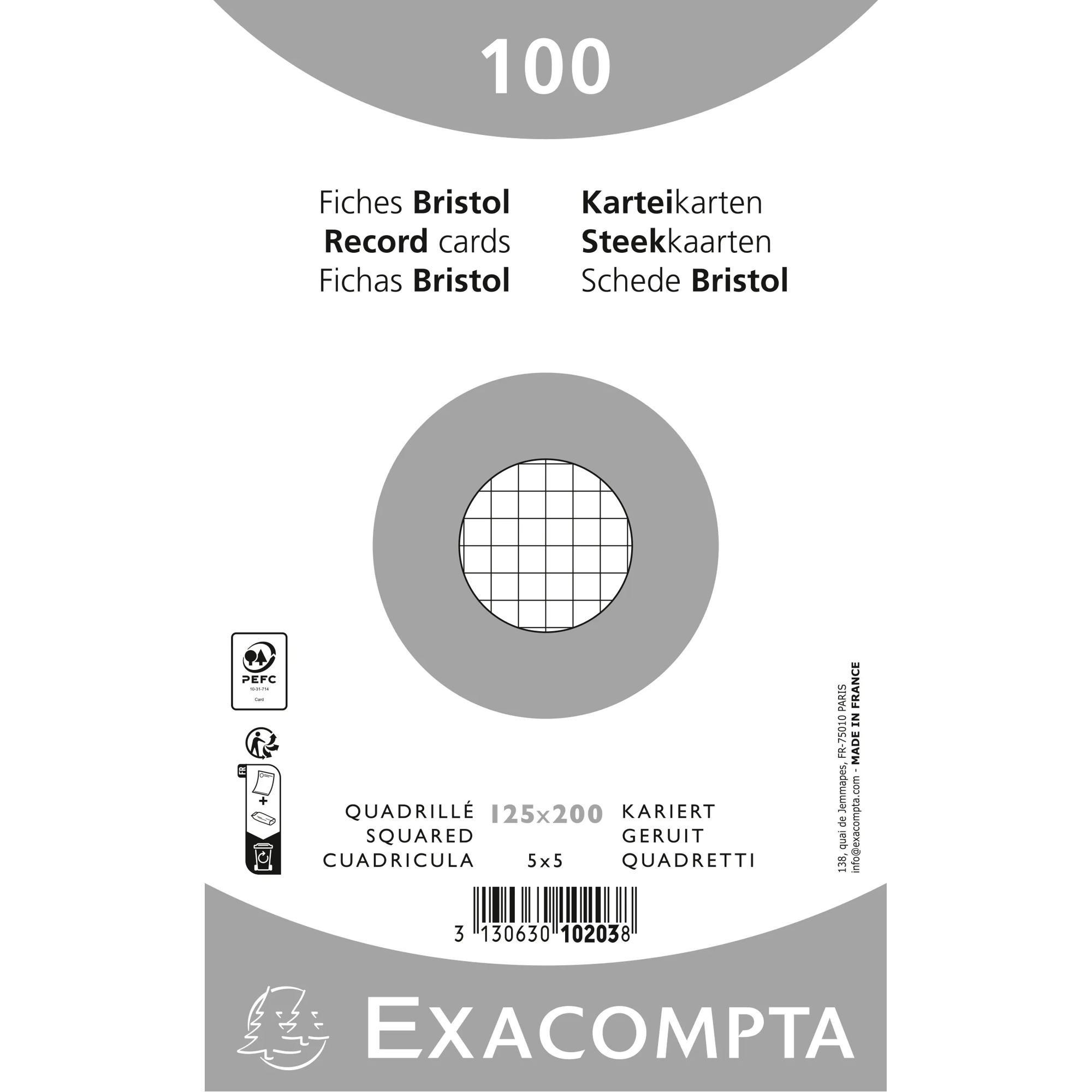 Image of Karteikarten 125x200mm, kariert, 100 Stück eingeschweißt - x 12 Karteikarten 125x200mm, kariert, 100 Stück eingeschweißt - x 12