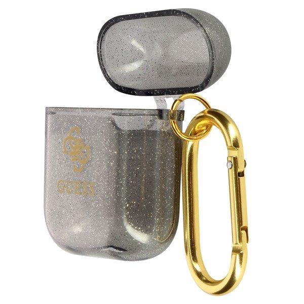 Image of Guess AirPods Glitter Hülle Schwarz
