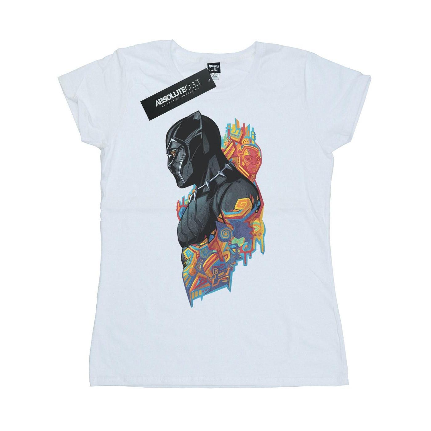 Image of Black Panther Profile Tshirt Damen Weiss M