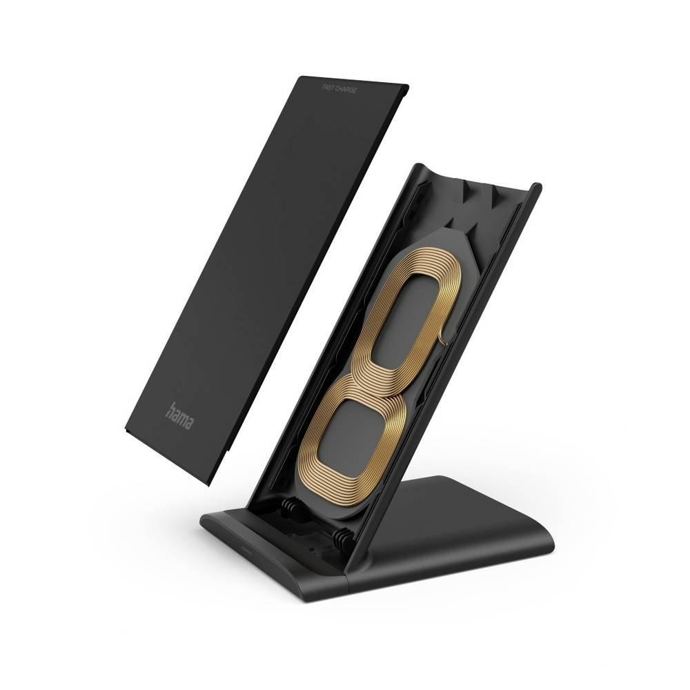 hama  Induktions-Ladegerät 2000 mA QI-FC10S  Ausgänge Induktionslade-Standard Schwarz 
