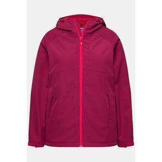 Ulla Popken  Veste Softshell à capuche, poches zippées, fermetures à scratch 