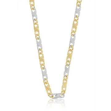 Collier Carrera Bicolor Gelb-/Weissgold 750, 5mm, 60cm