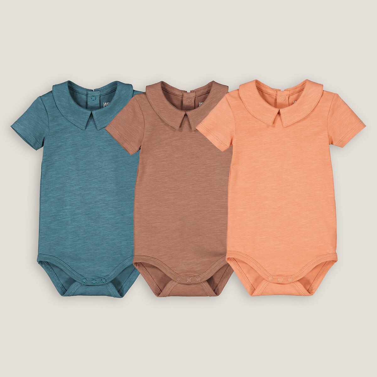 Image of 3er-pack Kurzarmbodys Mit Bubikragen Unisex Multicolor 86