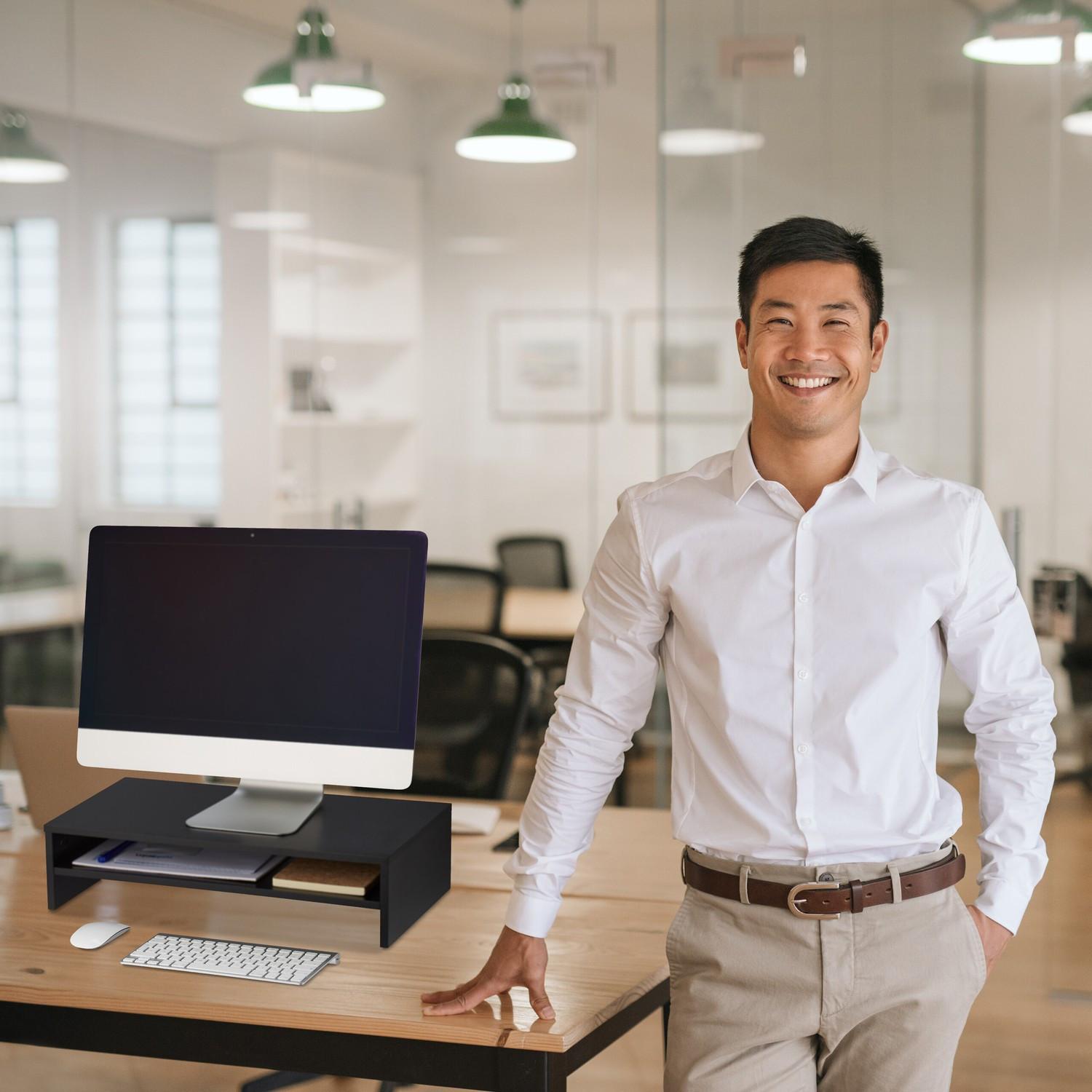 Northio Supporto per monitor con ripiano aggiuntivo  