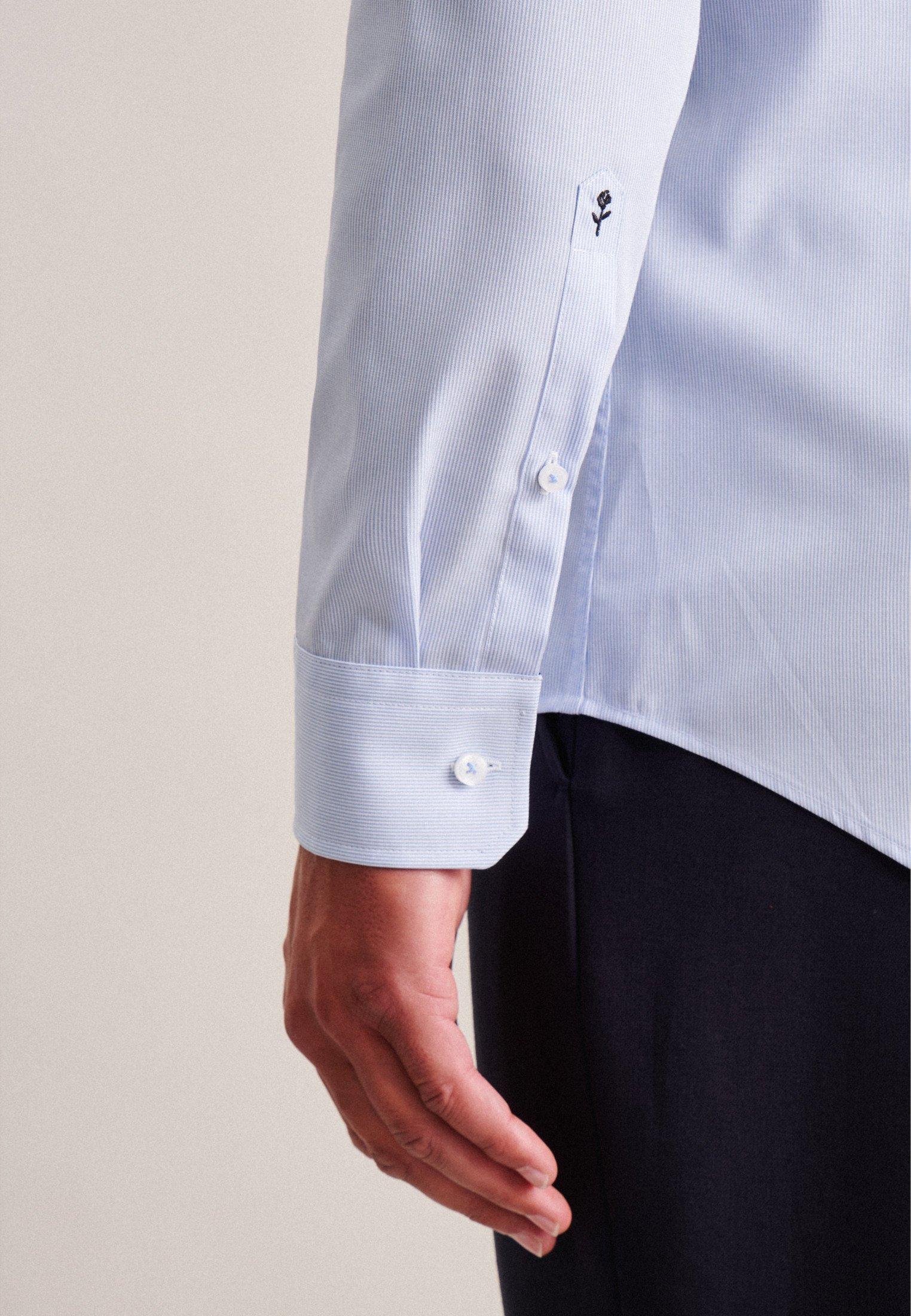 Seidensticker  Business Hemd Shaped Fit Extra langer Arm Streifen 