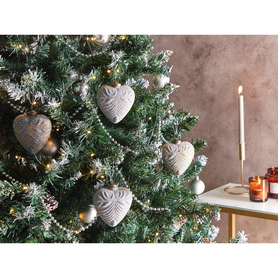 Beliani Lot de 8 boules en Verre Rustique FERIABLE  