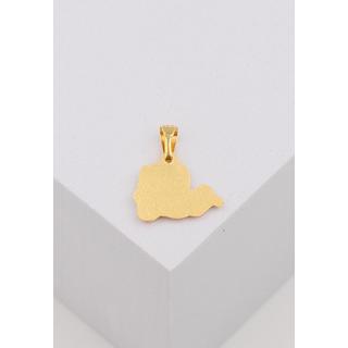 MUAU Schmuck  Pendentif ange en or jaune 750, 17x14mm 