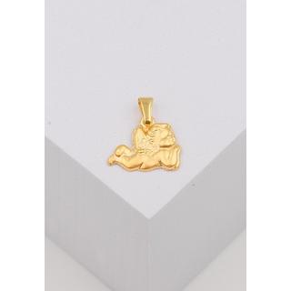 MUAU Schmuck  Pendentif ange en or jaune 750, 17x14mm 