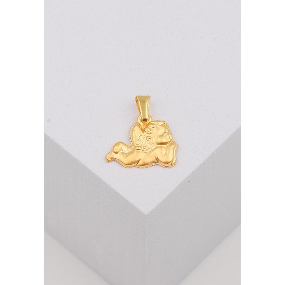 MUAU Schmuck  Engel Anhänger Gelbgold 750, 17x14mm 