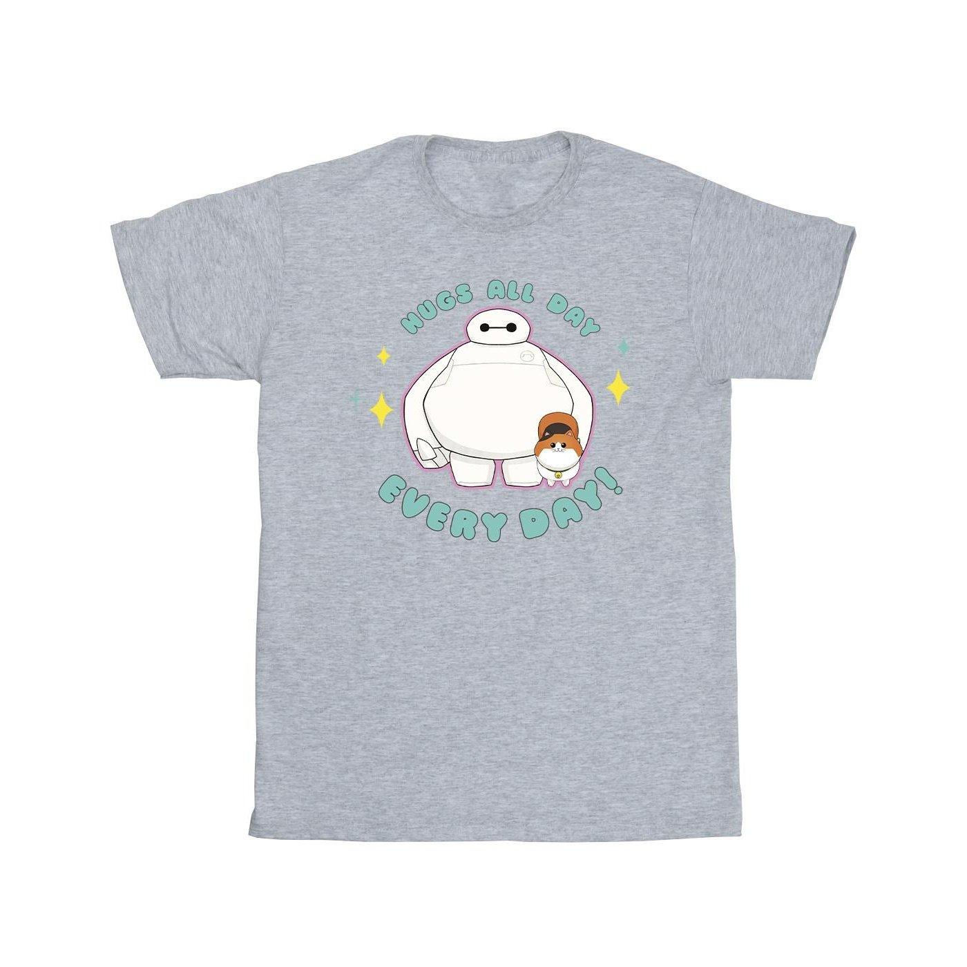 Image of Big Hero 6 Baymax Hugs Everyday Tshirt Herren Grau 4XL