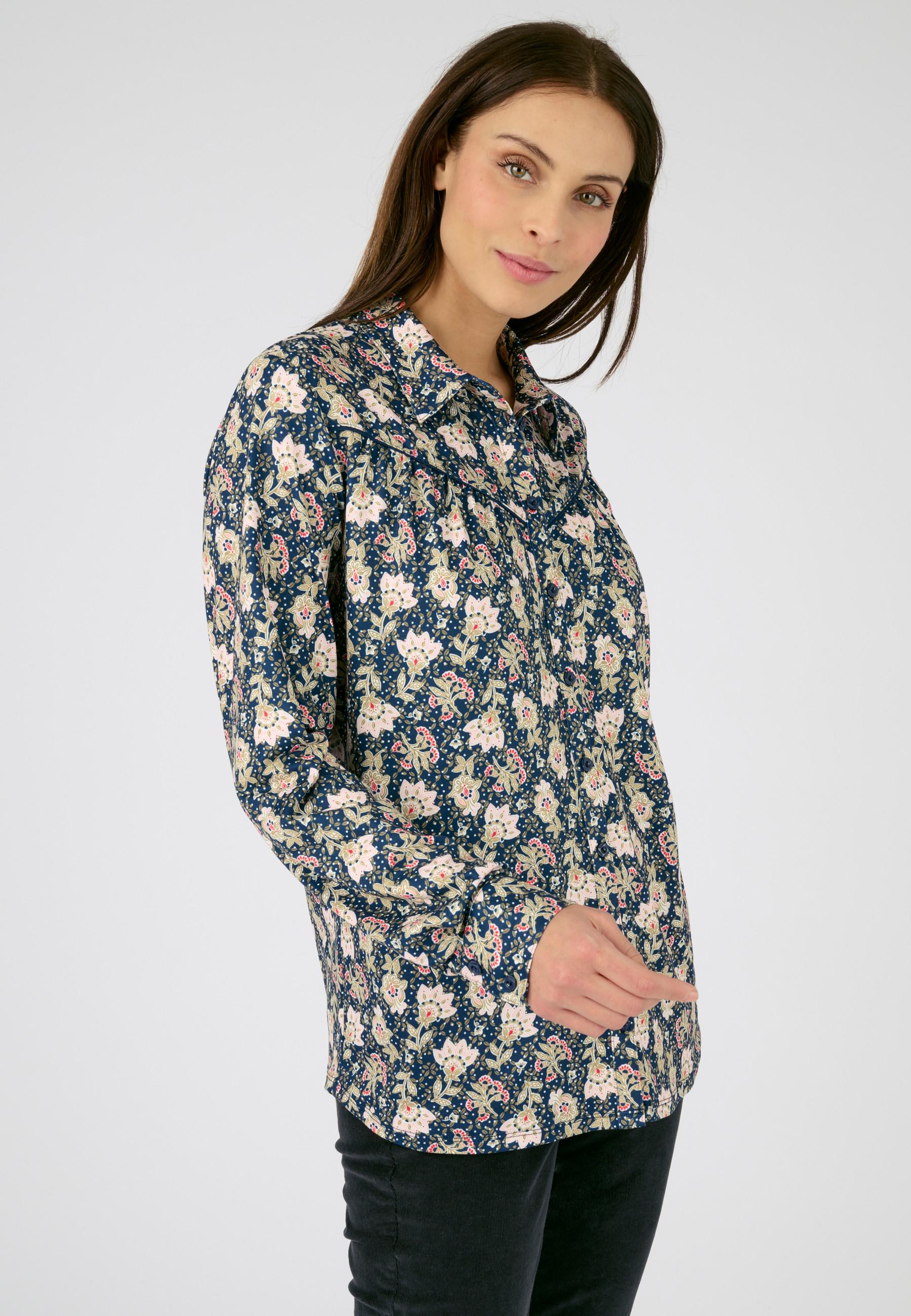 Image of Warme Strickbluse Aus Recycelten Fasern Damen Blau 38/40