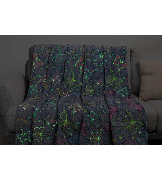 Flair Schmetterling Leucht-Kuscheldecke  