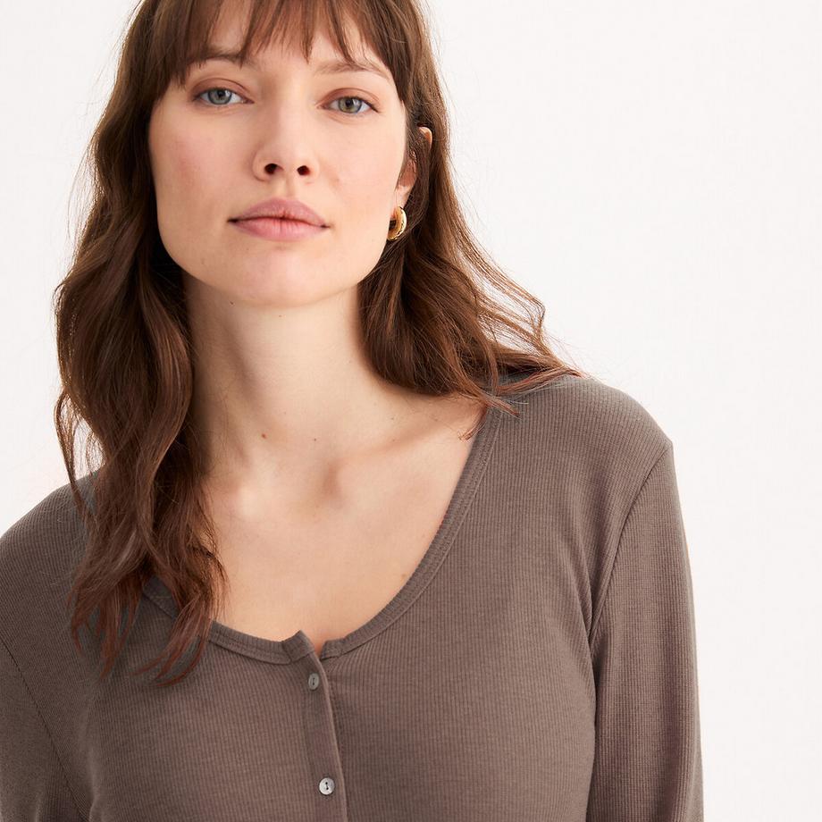 La Redoute Collections T-Shirt in Cardigan-Form  