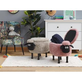 Beliani Sgabello en Poliestere Moderno SHEEP  