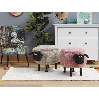 Beliani Sgabello en Poliestere Moderno SHEEP  