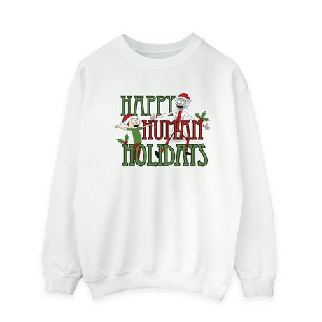 Rick And Morty  Happy Human Holidays Sweatshirt 