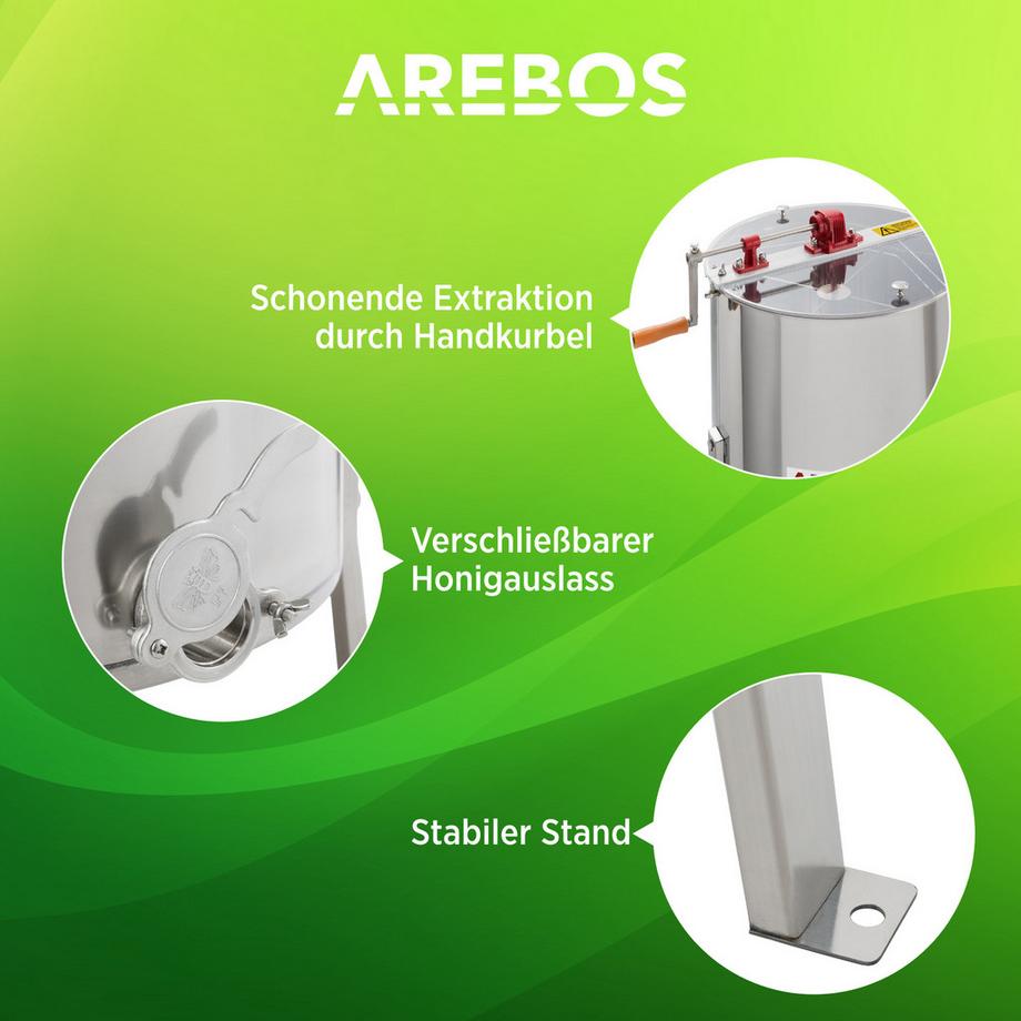 Arebos  HonigschleuderECO 4 Rahmen 