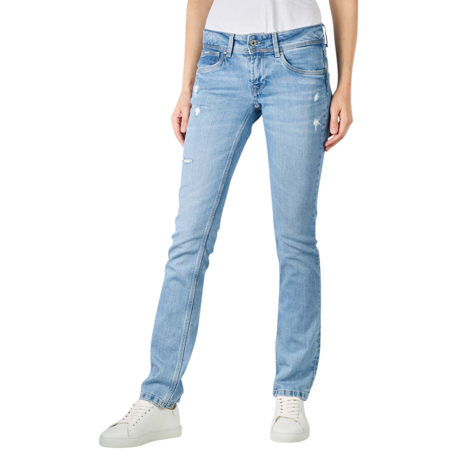 Pepe Jeans London Saturn Straight Fit Wiser Wash Destroyed Jeans  