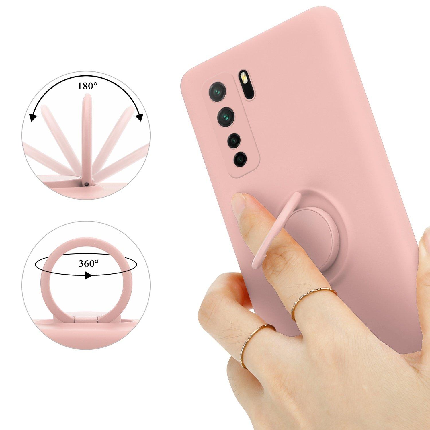 Cadorabo  Hülle für Huawei P40 LITE 5G  NOVA 7 SE TPU Silikon mit Ring Liquid 