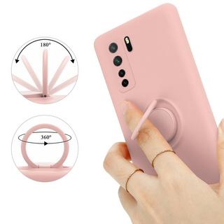 Cadorabo  Hülle für Huawei P40 LITE 5G  NOVA 7 SE TPU Silikon mit Ring Liquid 