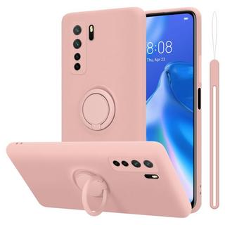 Cadorabo  Hülle für Huawei P40 LITE 5G  NOVA 7 SE TPU Silikon mit Ring Liquid 