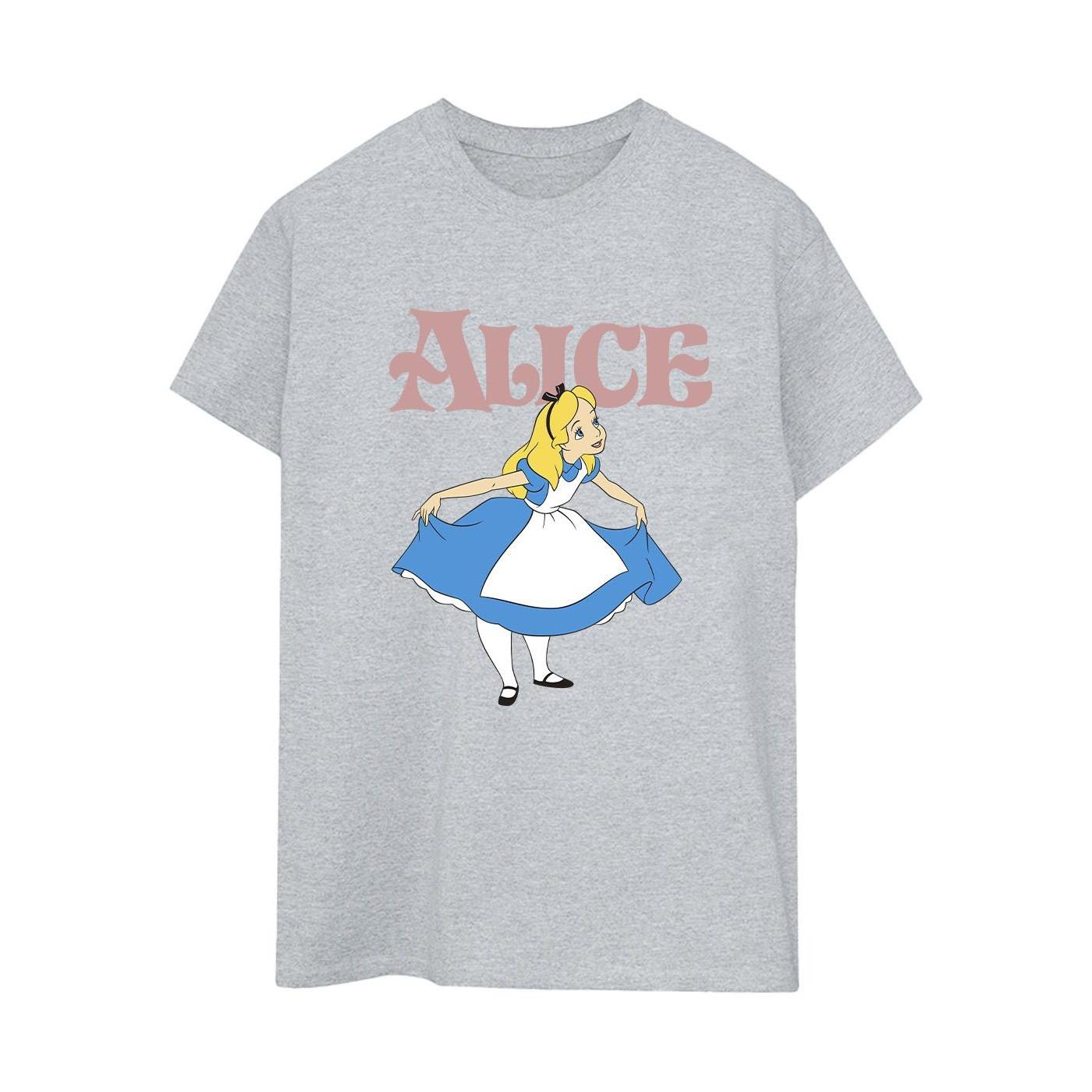 Image of Alice In Wonderland Take A Bow Tshirt Damen Grau M