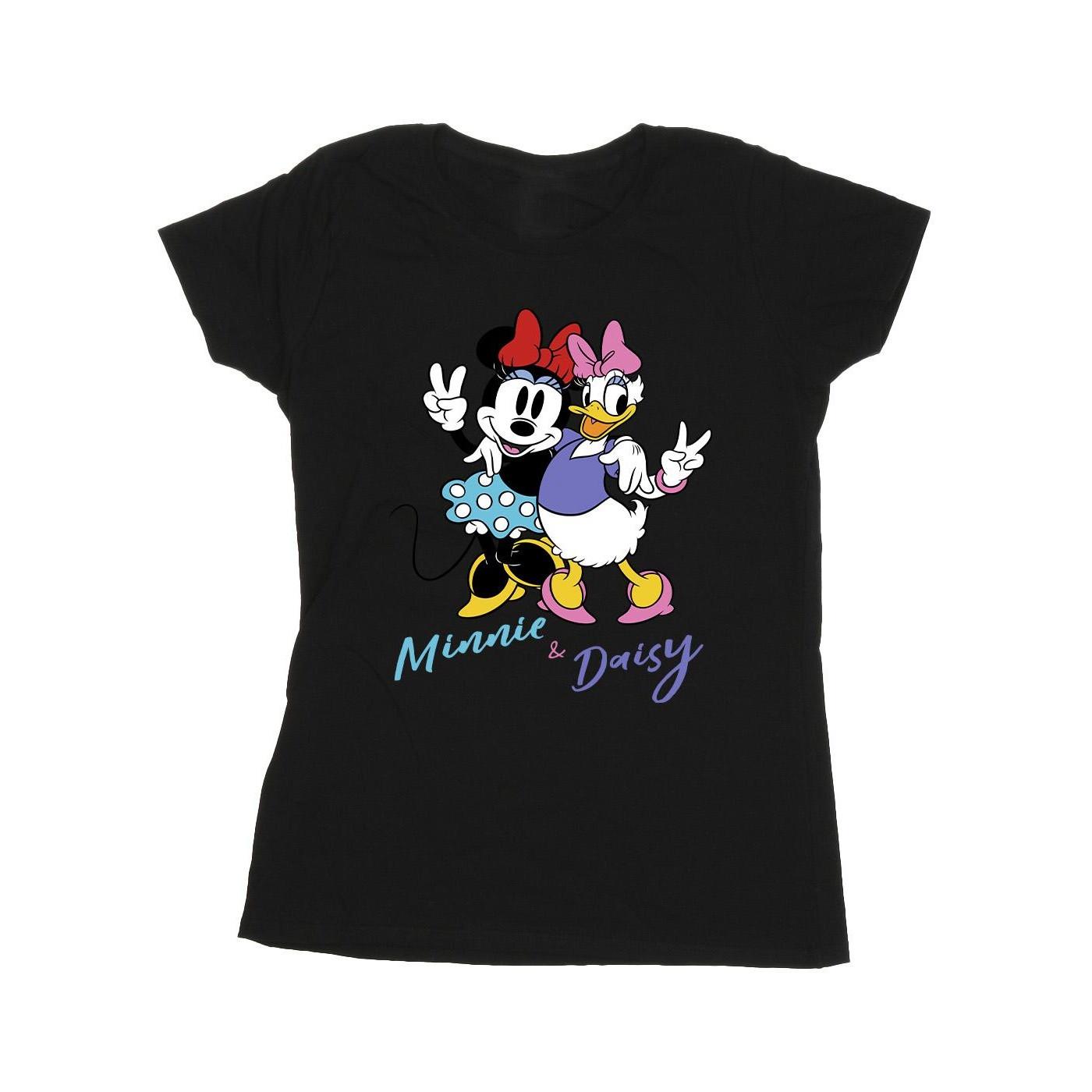 Image of Minnie Mouse And Daisy Tshirt Damen Schwarz M