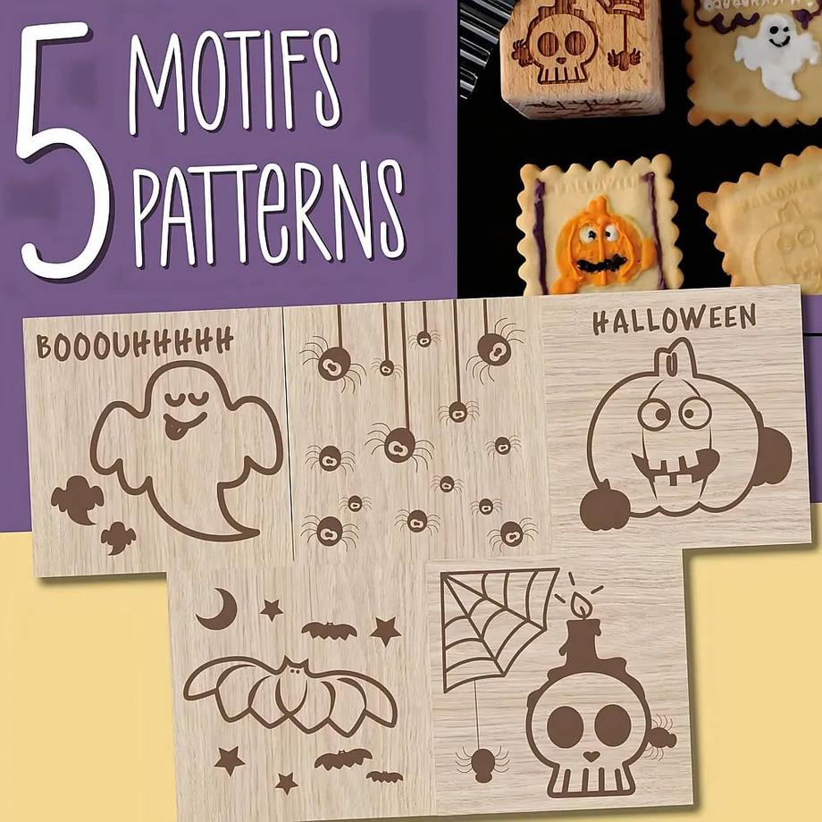 ScrapCooking Emporte-pièce avec tampon cube Halloween  