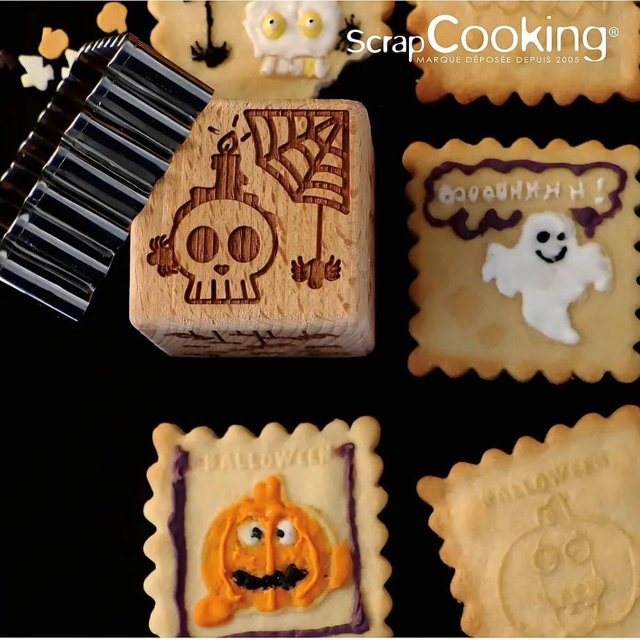 ScrapCooking Emporte-pièce avec tampon cube Halloween  