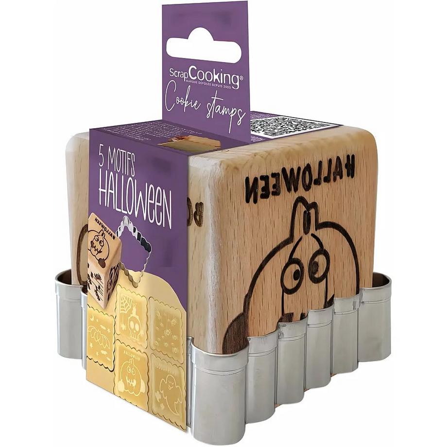 Emporte-pièce avec tampon cube Halloween
